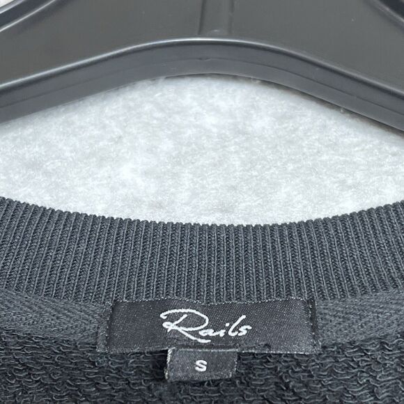 Rails Sweater Womens Small Black Ramona Star Embroidered Pullover Long Sleeve - Picture 8 of 11